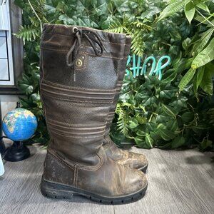 Dublin River Riding Boots Womens 8 Brown Leather Waterproof Outdoor Regular Calf